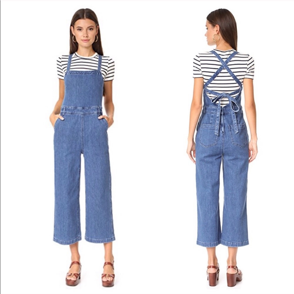 Madewell Lace Up Denim Overalls